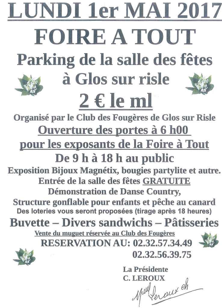 Foire à Tout 1er mai 2017